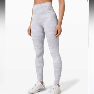 LULULEMON WHITE CAMO LEGGINGS